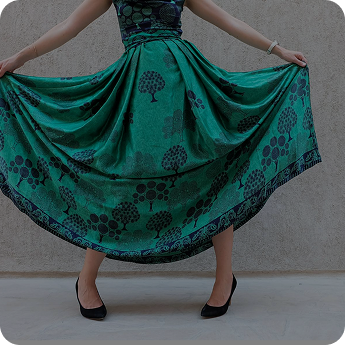 green dress